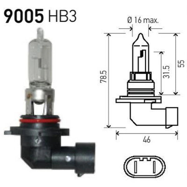 BULB 9005/HB3 12V 65W P20D T4