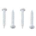 PAN HEAD SQUARE RECESS SCREW 8 X 11/4 WHITE (50/CTN)
