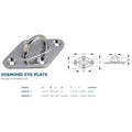 SS DIAMOND EYE PLATE - 2-1/2