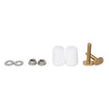 REPLACEMENT FLOOR MOUNT HARDWARE/CAPS WHITE