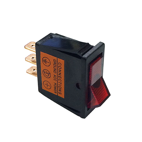 ON/OFF ILLUMINATED RED ROCKER-FITS