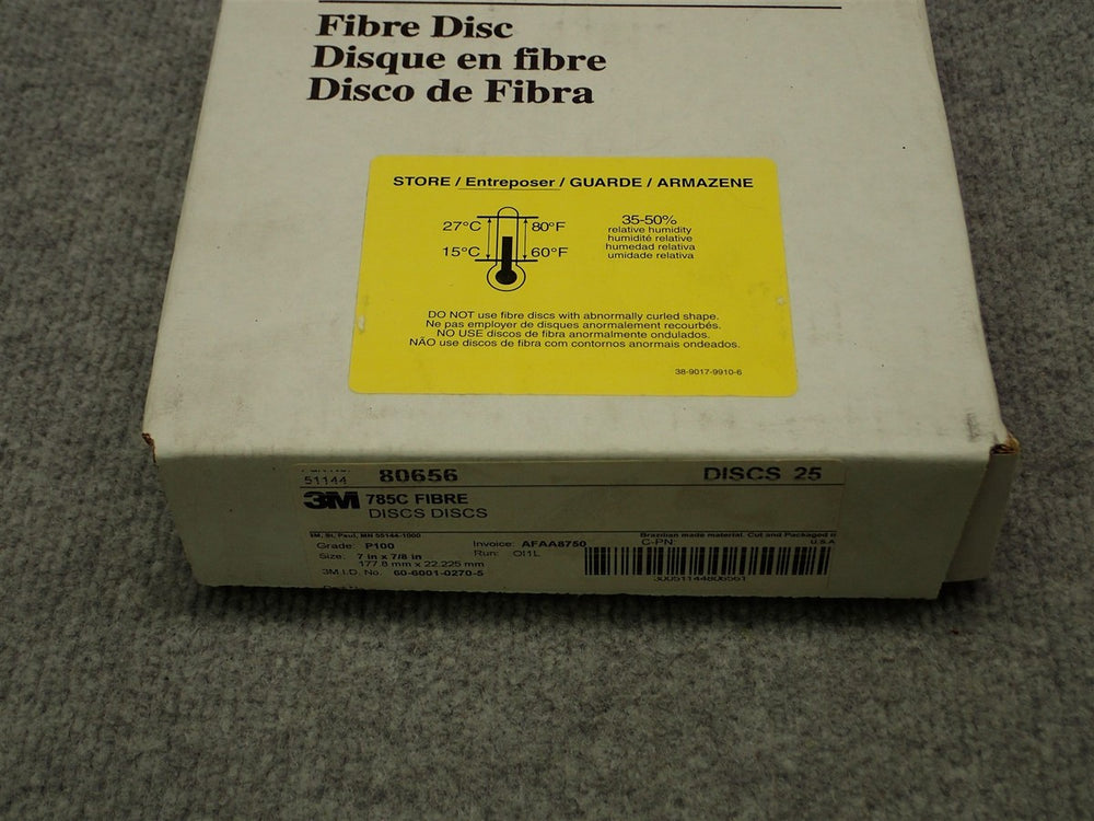 3M FIBRE DISC 785C 7 IN X 7/8 IN