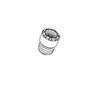 Project Kics Iconix Plastic Cap (Black) 12x1.25 - 1pc