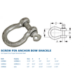 GALVANIZED ANCHOR SHACKLE 1/2" NON-