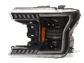 Raxiom 18-20 Ford F-150 LED Halo Surround Headlights with Amber DRL- Black Housing- Clear Lens
