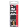 BRASS SQUARE HEAD PLUG MALE (1/4-1