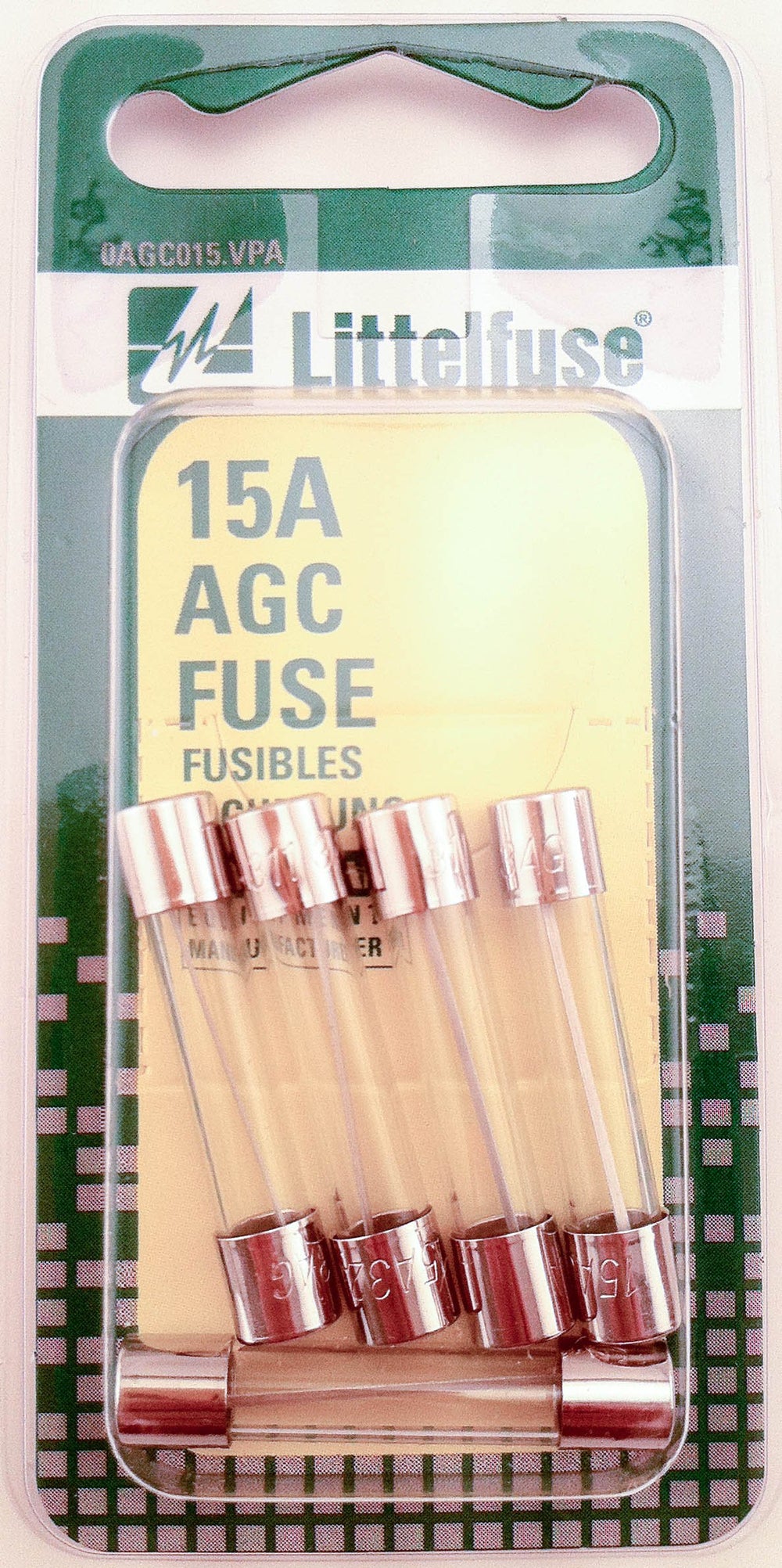 AGC GLS FUSE 5CDS/PK, 15A