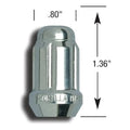 SMALL DIAMETER LUG NUTS BULK 12MM X 1.25 ACORN