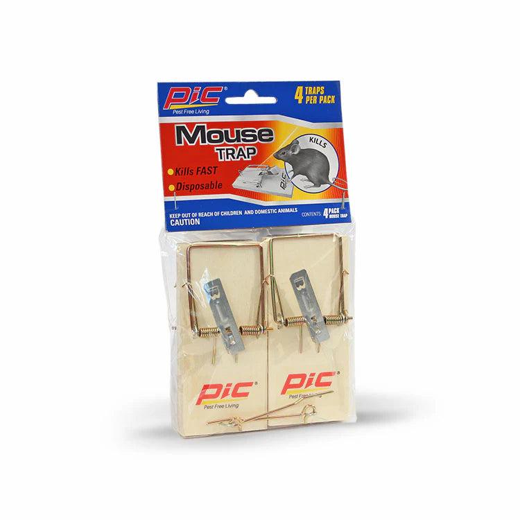 WOOD MOUSE TRAPS - 4PK