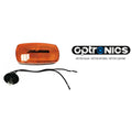 MARK LIGHT OVAL.AMBERBLACK BASEOPTRONICS 3 1/4W7