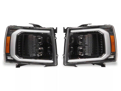 Raxiom 07-14 Chevrolet Silverado 1500/2500HD/3500HD LED Halo Surround Hlits- Blk- Clear Lens