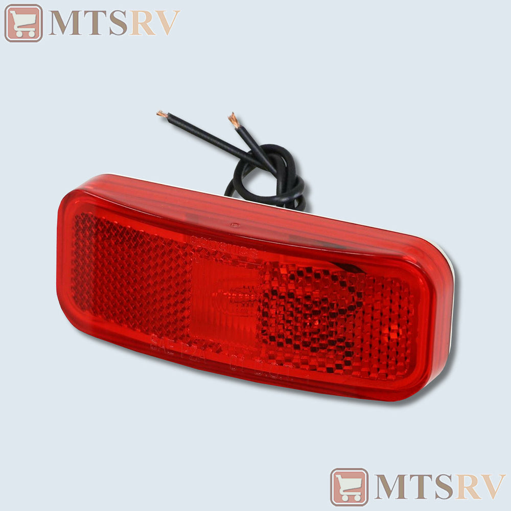 MARK LIGHT RECT 2WIRE RED POLY