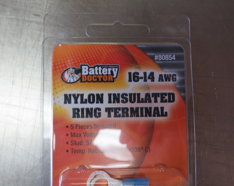 1614AWG 5/16IN NYLON RING TERMINAL 5 PCS