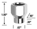 ET CONICAL SEAT OPEN END (13/16 HEX 7/16