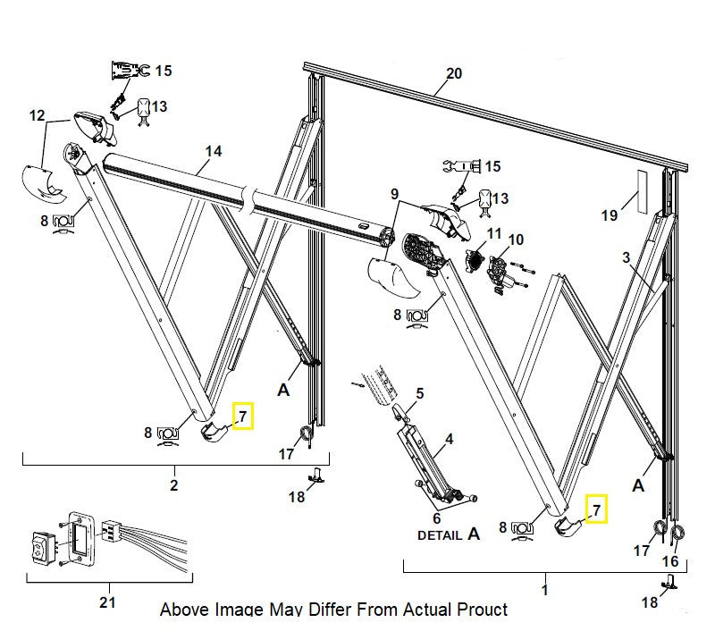 ARM END CAP ALTITUDE BLK
