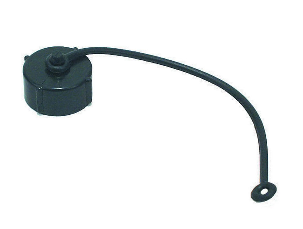 HOSE CAP 3/4IN WITH STRAP BLACK BULK