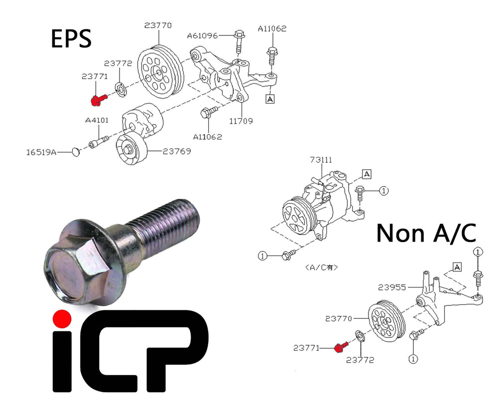 Subaru Pulley Idler Bolt