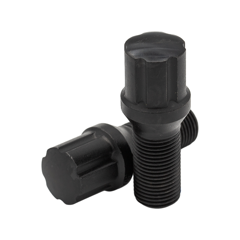LUGNUT CLOSED END BLACK SPLINE LUG BOLTS 24MM 12 X 1.5 0.95 IN EACH (1) (U