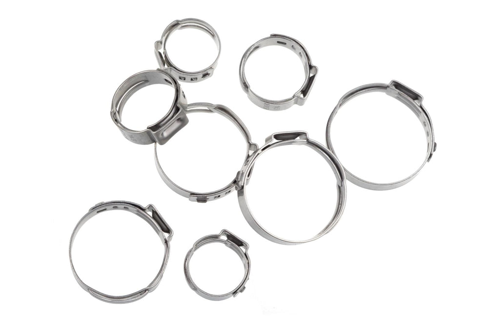 06 STAINLESS STEEL PUSH LOCK HOSE CLAMP 2PCS/PKG