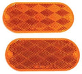 PAIR RECT REFLECTOR AMBER