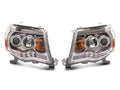Raxiom 05-09 Toyota Tacoma Super White LED Halo Projector Headlights- Chrome Housing- Clear Lens