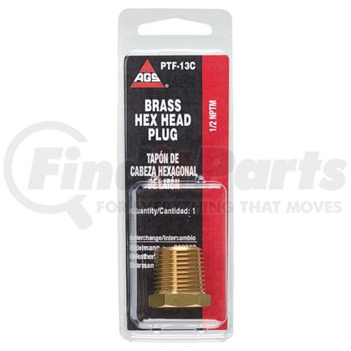 BRASS HEX PLUG MALE (1/2-14 NPT)