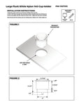 WHITE NYLON FLUSH MOUNT CUPHOLDER (