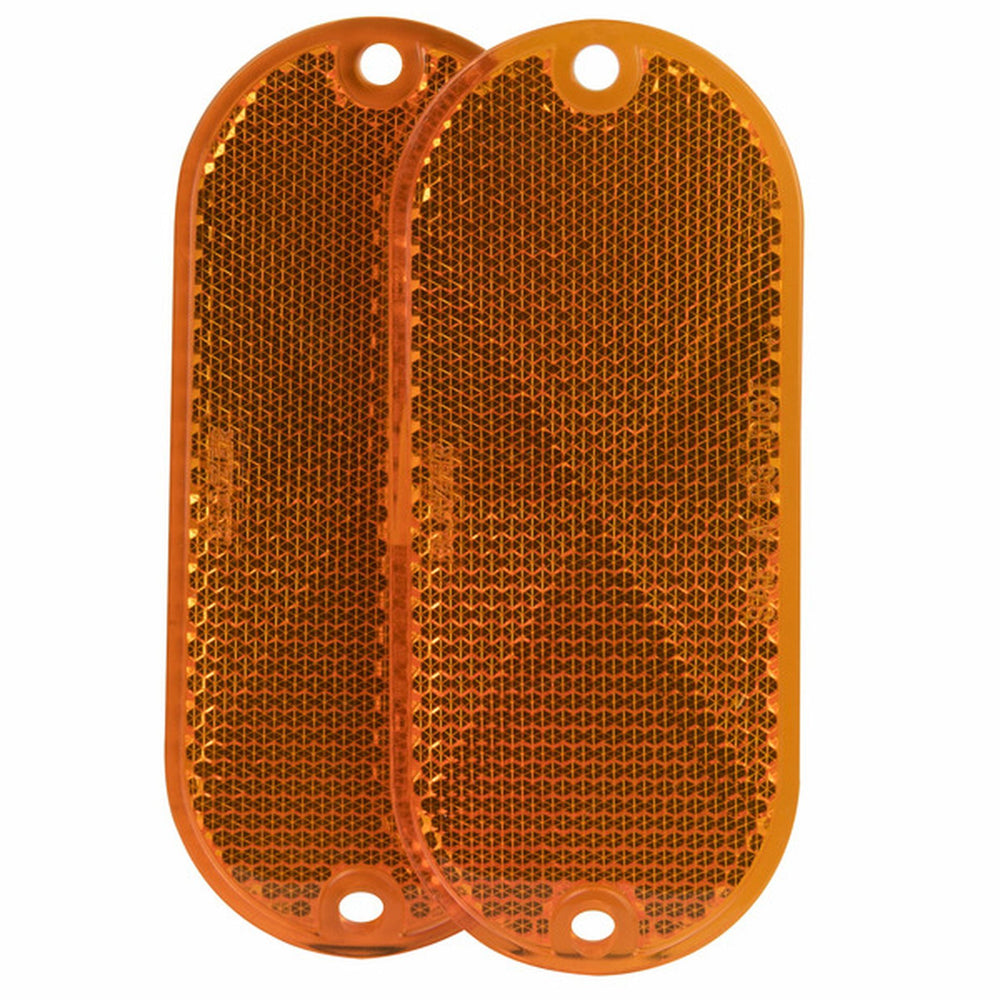 AMBER REFLECTORS - 2 PER CARD 3PK