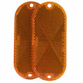 AMBER REFLECTORS - 2 PER CARD 3PK