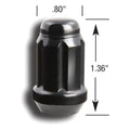 SMALL DIAMETER COLOR LUG NUTS BULK 12MM X 1.50 ACORN BLACK