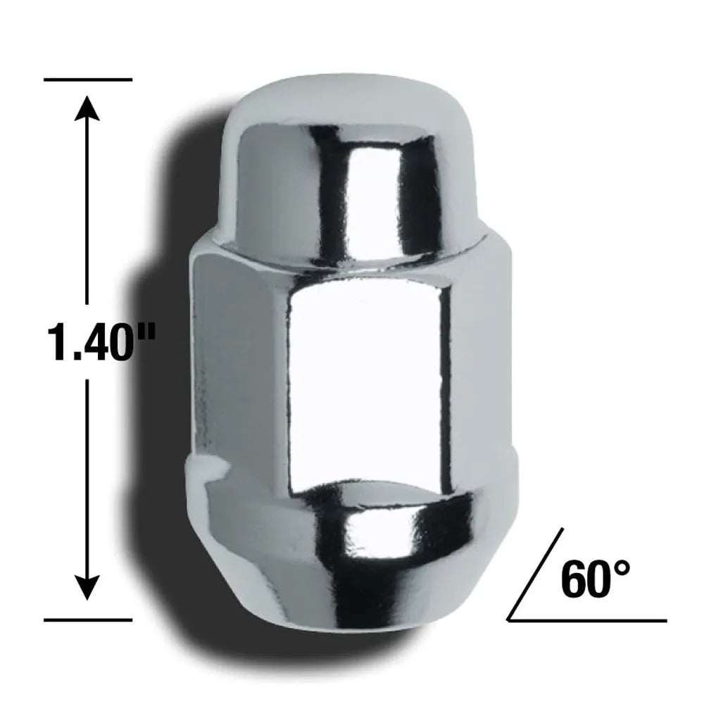 100 Lugnuts 12mm X 1.5 Acorn Bulge Closed