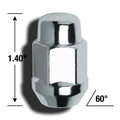 100 Lugnuts 12mm X 1.5 Acorn Bulge Closed