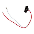 DOT LIGHT PLUG 2PIN RIGHT ANGLE MALE WITH STRIPPED POWER AND PART 10 RING ON GROUND