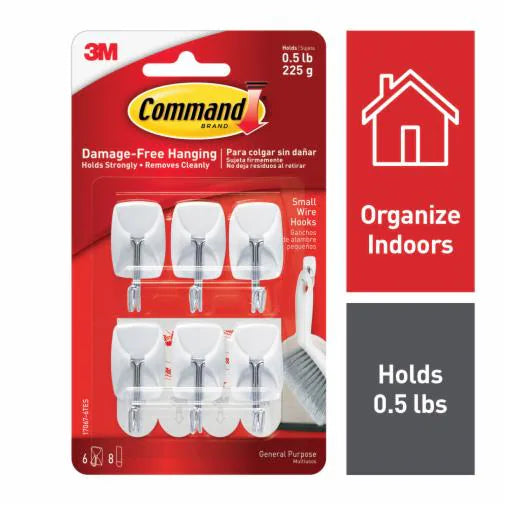 COMMAND SMALL WIRE HOOKS,