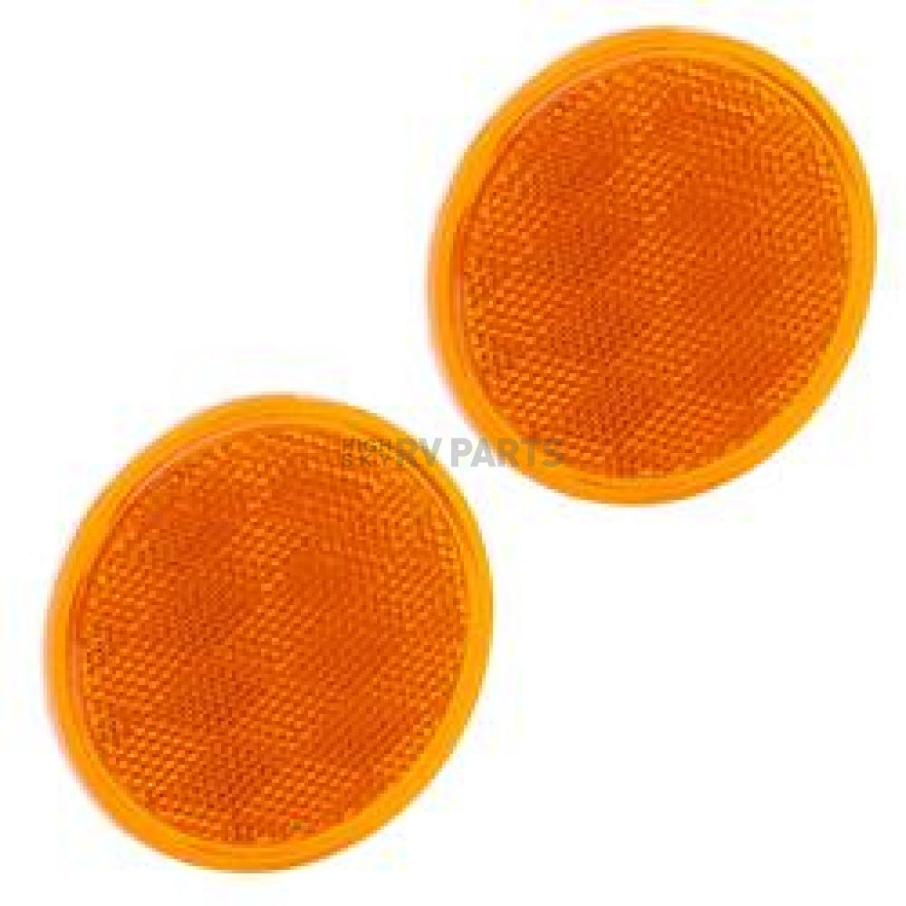 REFLECTOR 33/16 IN. ROUND ADHESIVE MOUNT AMBER