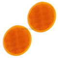 REFLECTOR 33/16 IN. ROUND ADHESIVE MOUNT AMBER