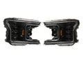 Raxiom 18-20 Ford F-150 CXR Series LED Headlights with Amber DRL- Black Housing- Clear Lens