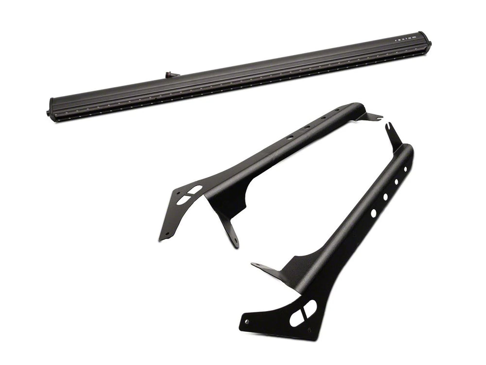 Raxiom 18-26 Jeep Wrangler JL/20-26 Gladiator JT 52in Single Row LED LitBar/Windshield Mnt Bracket