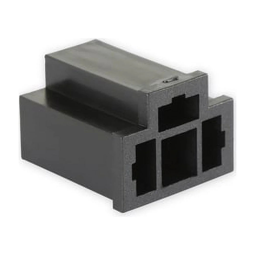 RETROBRIGHT UNTERMINATED FEMALE ELECTRICAL CONNECTOR 3 PIN BLACK (PINS NOT INC