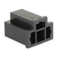 RETROBRIGHT UNTERMINATED FEMALE ELECTRICAL CONNECTOR 3 PIN BLACK (PINS NOT INC