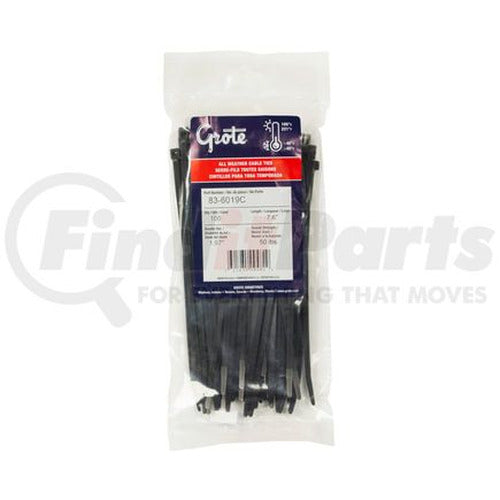 STANDARD TIE BLACK 8' 50 LB PK