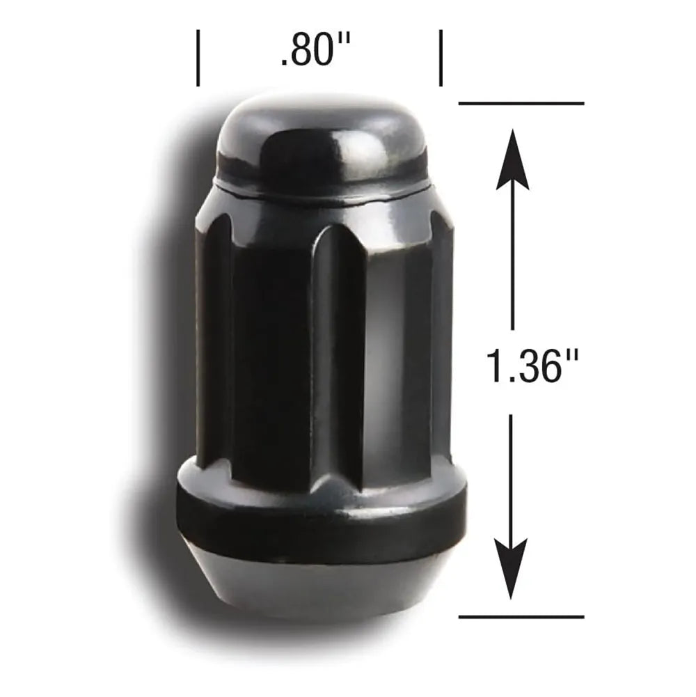 SD ACORN LUG 12-1.50 BLK BULK
