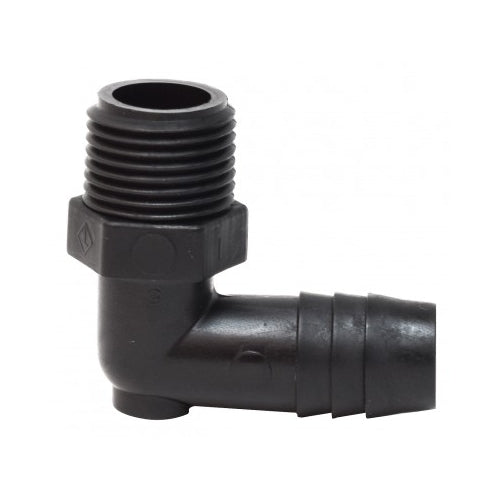 ELBOW MALE ADAPTER 90 DEGREES 3/8IN MPT X 1/2IN BARB
