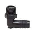 ELBOW MALE ADAPTER 90 DEGREES 3/8IN MPT X 1/2IN BARB