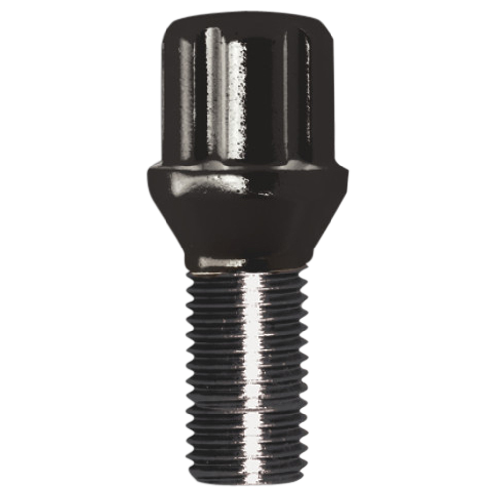 SPLINE LUG BOLT 12-1.25 22MM BLK BU