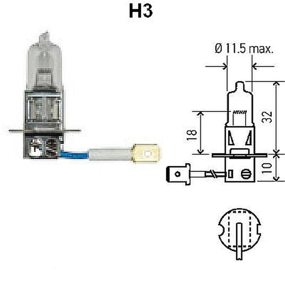 BULB H3 24V 100W PK22S T3.25