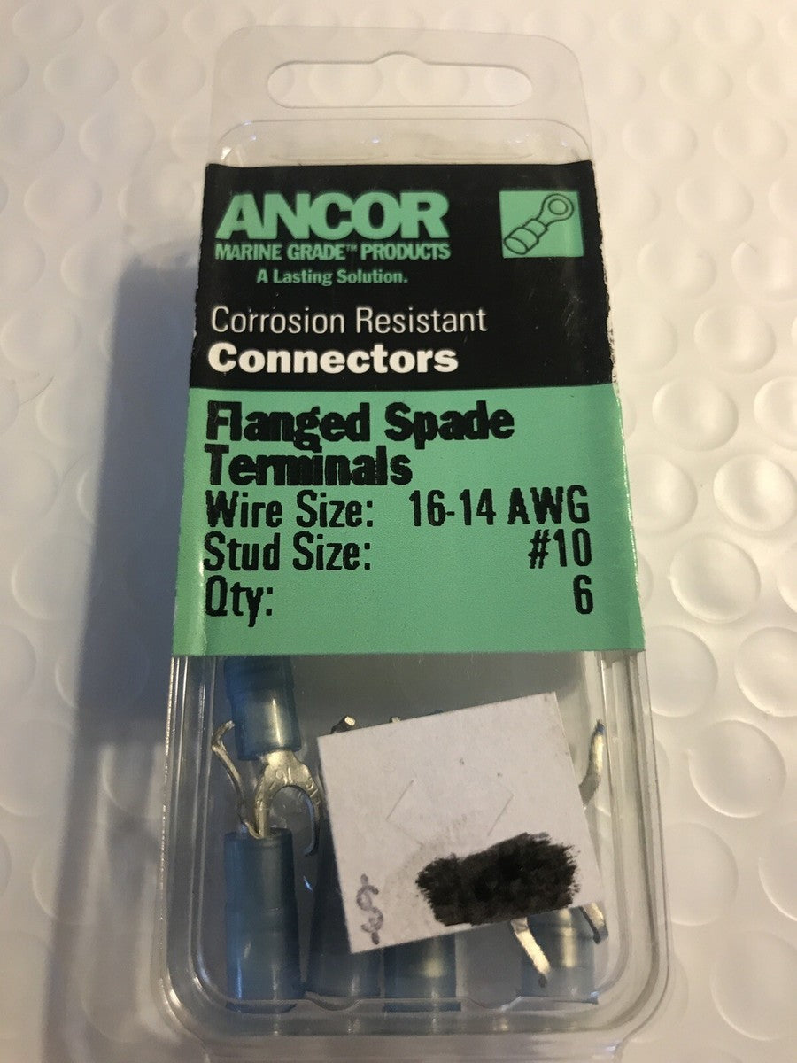 16-14 #10 SPADE FLANGE NY LON 6PK