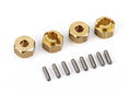 WHEEL HUBS 7MM HEX (4)/ AXLE PINS