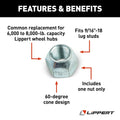 60 LUG NUT, 9/16"-18
