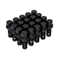 Wheel Mate 14x1.50 Cone Seat 28MM Thread Black Lug Bolts 17mm Hex Singles